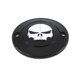 COPERCHIO ISPEZIONE ANTICIPO SKULL WILLIE G NERO/CROMO HARLEY DAVIDSON XL SPORTSTER 04-20