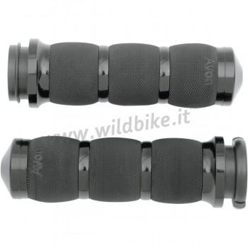 BLACKS GRIPS AVON AIR CUSHION 3-RING COMFORT FOR HARLEY DAVIDSON FLH FLT TOURING  17-24