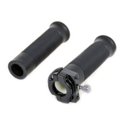 KIT MANOPOLE NERE ANDERSON CON COMANDO SINGOLO ACCELLERATORE PER MANUBRIO 1" MOTO