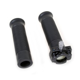 KIT MANOPOLE NERE ANDERSON CON COMANDO SINGOLO ACCELLERATORE PER MANUBRIO 1" MOTO