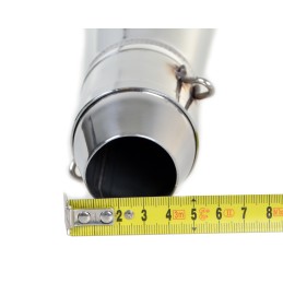 TERMINALE DI SCARICO MARMITTA SLIP-ON INOX SCURO UNIVERSALE CONE STYLE 3 PER MOTO