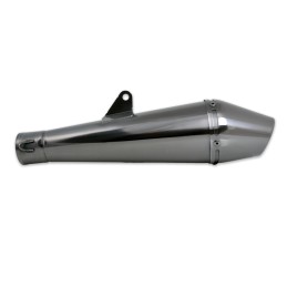 SILENCIEUX D'ÉCHAPPEMENT SLIP-ON UNIVERSEL EN ACIER SOMBRE CONE STYLE 3 POUR MOTO