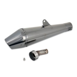 CONE STYLE 3 UNIVERSAL DARK STEEL MUFFLER EXHAUST SLIP-ON FOR MOTORCYCLE