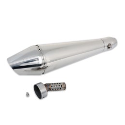 TERMINALE DI SCARICO MARMITTA INOX UNIVERSALE SLIP-ON CONE STYLE 4 PER MOTO