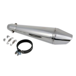 CONE STYLE 4 UNIVERSAL STEEL MUFFLER EXHAUST SLIP-ON FOR MOTORCYCLE