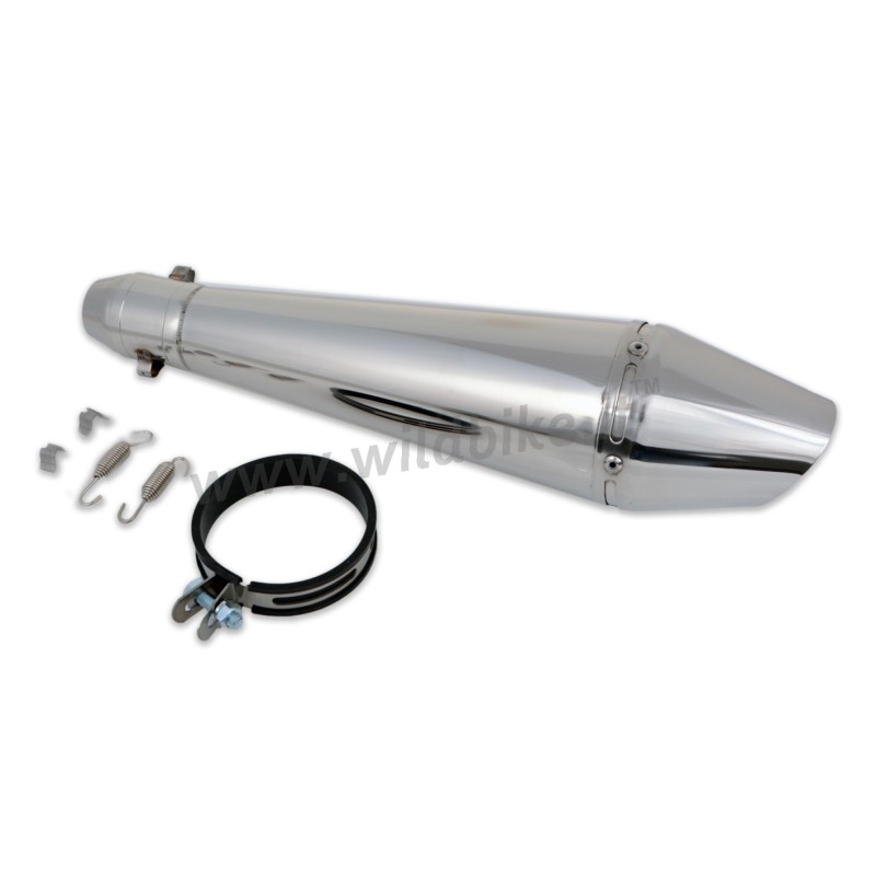 AUSPUFFSCHALLDÄMPFER SLIP-ON INOX CONE STYLE 4 UNIVERSAL FÜR MOTORRÄDER