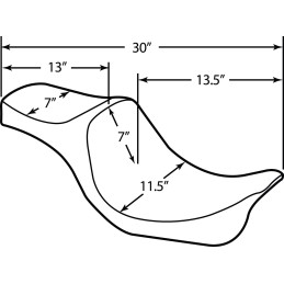 LEDER SITZ PREDATOR III SCHWARZEN für HARLEY DAVIDSON FXD DYNA 06-17