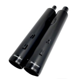 BLACK EXHAUSTS MUFFLERS  SLIP-ON RINEHART DBX45 HARLEY DAVIDSON FLH FLT TOURING 18-24