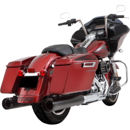 AUSPUFF SCHALLDÄMPFER SLIP-ON RINEHART DBX45 SCHWARZ HARLEY DAVIDSON FLH FLT TOURING 18-24