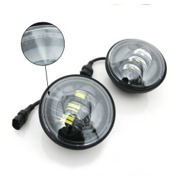 BLACK LED BRACKETS SPOTLIGHT KIT HARLEY DAVIDSON FLH TOURING 1999-2020