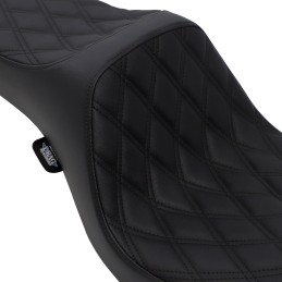 SELLE EN CUIR PREDATOR III DIAMOND NOIRE POUR HARLEY DAVIDSON FXD DYNA 06-17