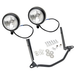 KIT FARI LUCI AUSILIARIE H8 NERE OMOLOGATI PER HARLEY DAVIDSON FLS SOFTAIL 00-17