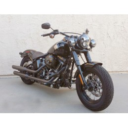 KIT DE TRANSFORMATION PHARE LED EU APPROUVÉ NOIR HARLEY DAVIDSON FLS SOFTAIL 00-17