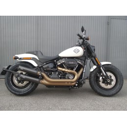 POTS D'ÉCHAPPEMENT SLIP-ON MCJ RACE 90 CARBON NOIR APPROUVÉ EU HARLEY DAVIDSON FXFB FAT BOB M-EIGHT 21-24