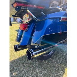 POTS D'ÉCHAPPEMENT KHROME WERKS SLIP-ON HP-PLUS 4.5" TRACER CHROME HARLEY DAVIDSON FLH FLT TOURING 2017-2025