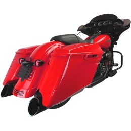 POTS D'ÉCHAPPEMENT KHROME WERKS SLIP-ON HP-PLUS 4.5" EDGE NOIR HARLEY DAVIDSON FLH FLT TOURING 2017-2025