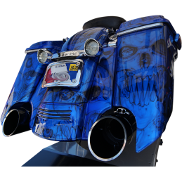 AUSPUFFANLAGEN KHROME WERKS SLIP-ON HP-PLUS 4.5" EDGE SCHWARZ HARLEY DAVIDSON FLH FLT TOURING 2017-2025