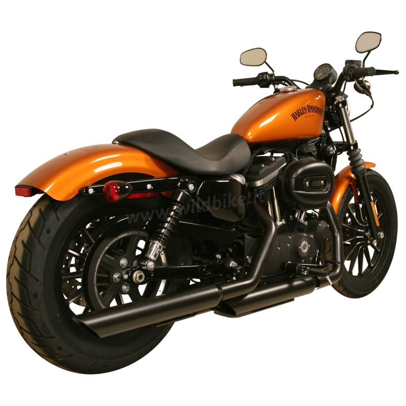 ECHAPPEMENTS SILENCIEUX 3 " STREET CANNON SLASH DOWN NOIR POUR HARLEY DAVIDSON XL SPORTSTER 04-13