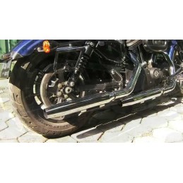 SCARICHI MARMITTE SLIP-ON KHROME WERKS TAPERED 3" CROMATI HARLEY DAVIDSON XL SPORTSTER 04-13