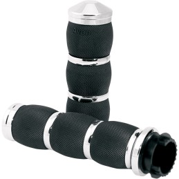 MANOPOLE AVON AIR CUSHION IN ALLUMINIO CROMATO  DA 1" PER MOTO CUSTOM