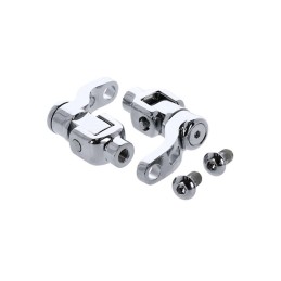 CHROME PASSENGER FOOTPEG MOUNT KIT ADJUSTABLE 360° HARLEY DAVIDSON SOFTAIL M-EIGHT 18-24