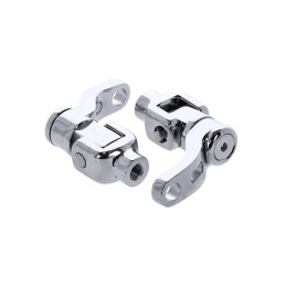 KIT SUPPORTI ATTACCHI CROMATI REGOLABILI 360° PEDANE PASSEGGERO HARLEY DAVIDSON SOFTAIL M-EIGHT 18-24