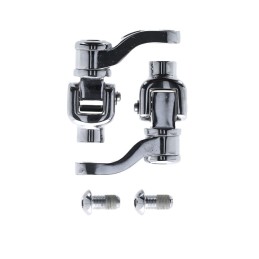 KIT SUPPORTI ATTACCHI CROMATI REGOLABILI 360° PEDANE PASSEGGERO HARLEY DAVIDSON SOFTAIL M-EIGHT 18-24