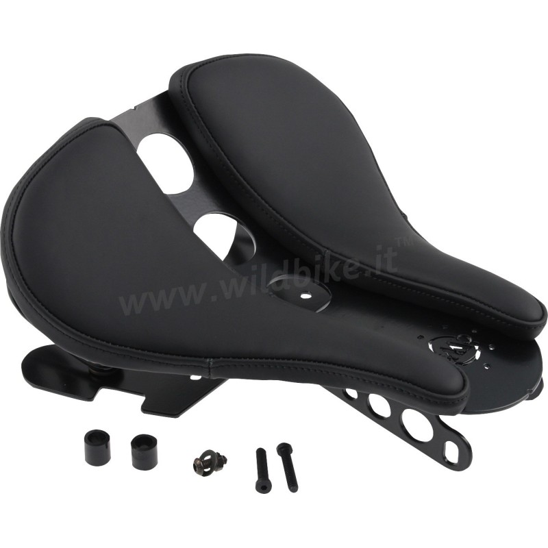 SELLE EN CUIR SOLO DIVISÉ OLD SCHOOL RESSORTS HARLEY DAVIDSON XL SPORTSTER 04-21