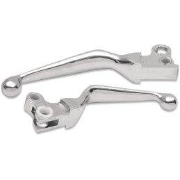 CHROME LEVERS SET WIDE STYLE HARLEY DAVIDSON 1982-1995