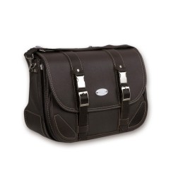 BORSA LATERALE IN PELLE MCJ CLASSIC NERA STYLE 3 PER HARLEY DAVIDSON SOFTAIL M-EIGHT 18-24