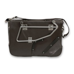 SACOCHE LATÉRAL MCJ CLASSIC EN CUIR MARRON FONCÉ HARLEY DAVIDSON SOFTAIL 2018-2026