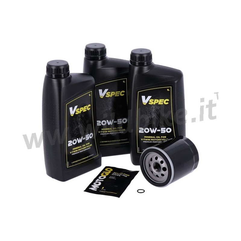 ENGINE OIL SERVICE KIT VSPEC MINERAL 20W50 HARLEY DAVIDSON FXST/FLST SOFTAIL 99-17