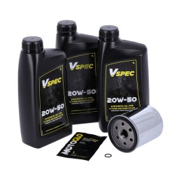 ENGINE OIL SERVICE KIT VSPEC SYNTHETIC 20W50 HARLEY DAVIDSON FXD DYNA 99-17
