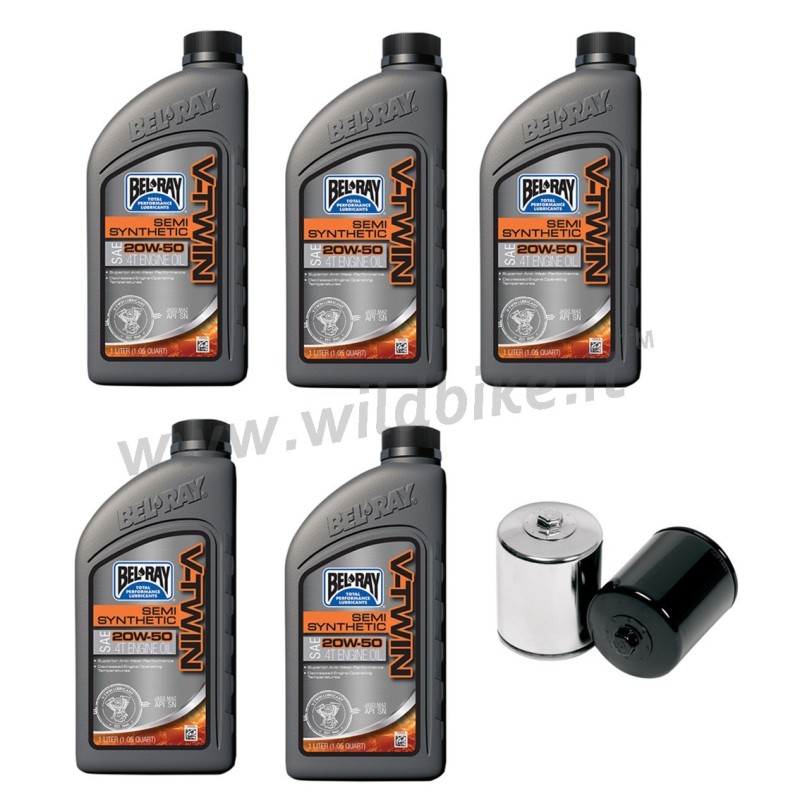 KIT D'ENTRETIENHUILE MOTEUR BEL RAY SEMI - synthé 20W50 HARLEY DAVIDSON SOFTAIL M-EIGHT 18-24