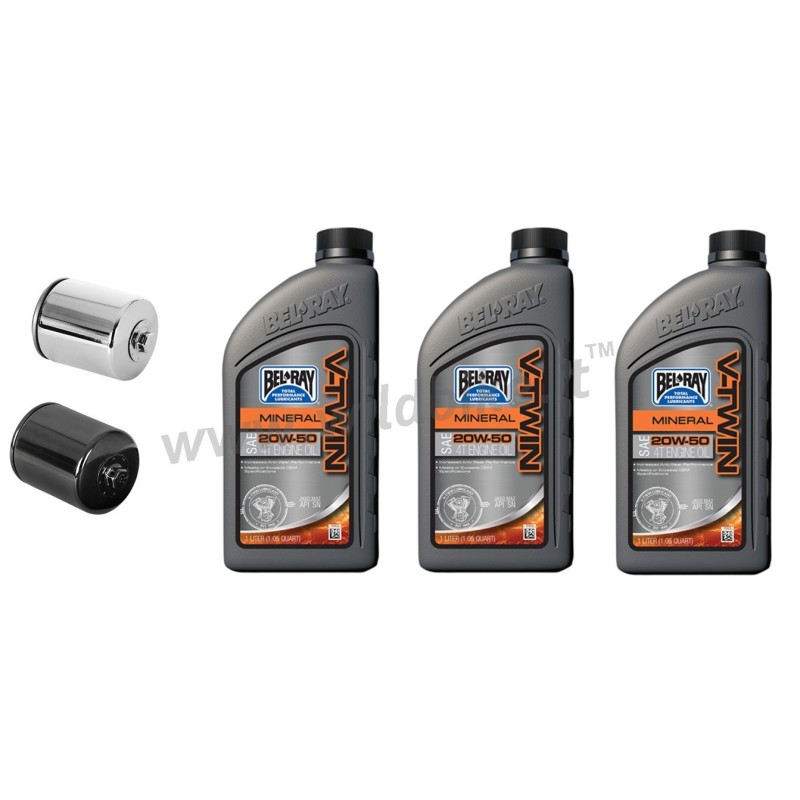ENGINE OIL SERVICE KIT BEL RAY MINERAL 20W50 HARLEY DAVIDSON FXD DYNA 99-17