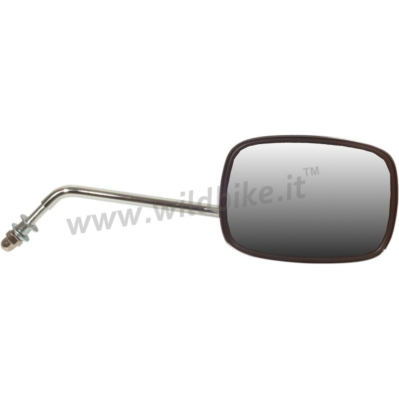 SPECCHIO RETTANGOLARE DIE CAST STELO CORTO CROMATO PER HARLEY DAVIDSON