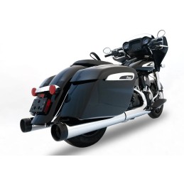 SILENCIEUX POTS ÉCHAPPEMENTS SLIP-ON RINEHART 4.5" DBX45 CHROME NOIR INDIAN TOURING CRUISER 2014-2026