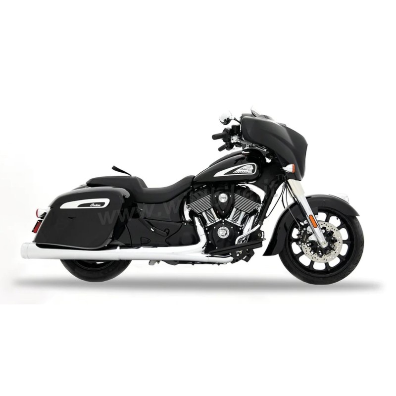 SILENCIEUX POTS ÉCHAPPEMENTS SLIP-ON RINEHART 4.5" DBX45 CHROME INDIAN TOURING CRUISER 2014-2026