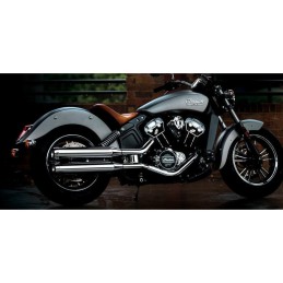 EXHAUSTS MUFFLERS RINEHART SLIP-ON CLASSIC 3.5" CHROME INDIAN SCOUT 15-23