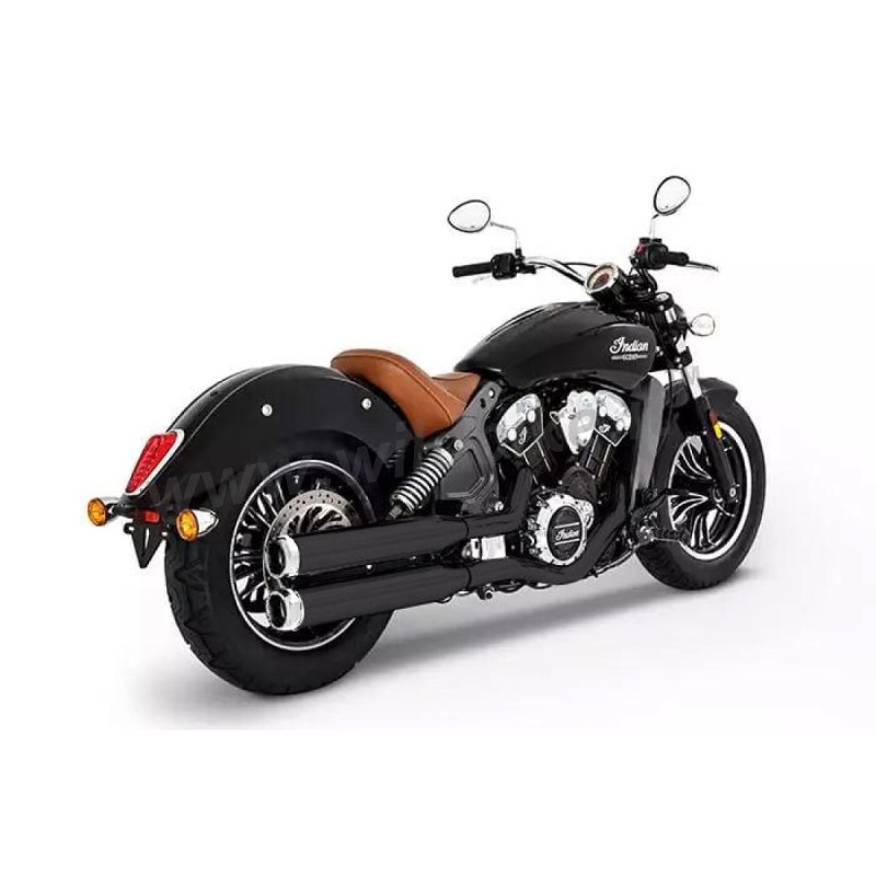 SILENCIEUX D'ÉCHAPPEMENTS RINEHART SLIP-ON CLASSIC 3.5" NOIR/CHROME INDIAN SCOUT 15-23