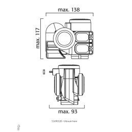 CLACSON ULTRA DOPPIO TONO ARIA COMPRESSA 117 DB MOTO CUSTOM E HARLEY DAVIDSON