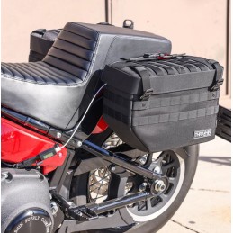 BLACK SADDLEBAGS EXPEDITION FOR HARLEY DAVIDSON FXS FLS SOFTAIL 84-17