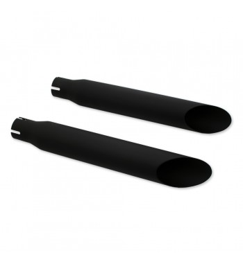 EXHAUST MUFFLERS SLIP-ON 2-1/2" SLASH CUT BLACK FOR INDIAN SCOUT 15-23