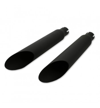 AUSPUFFANLAGEN UNIVERSAL SLASH CUT SCHWARZE FÜR CUSTOM MOTORRADER