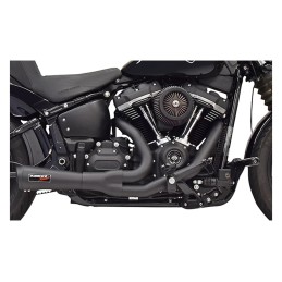EXHAUST 2-INTO-1 BASSANI RIPPER SHORT 49C BLACK HARLEY DAVIDSON FLSB SPORT GLIDE 2018-2024