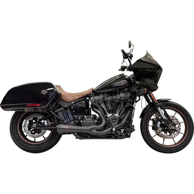 EXHAUST 2-INTO-1 BASSANI RIPPER SHORT 49C BLACK HARLEY DAVIDSON FLSB SPORT GLIDE 2018-2024