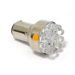 LED BIRNE STYLE 1157 12 V DOPPELFUNKTION BERNSTEIN/TRANSPARENT FÜR MOTORRÄDER