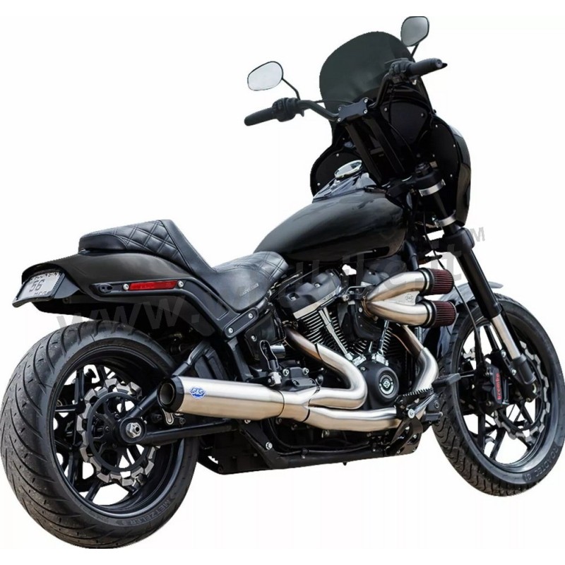SYSTÈME D'ÉCHAPPEMENT 2EN1 S&S RACE QUALIFIER INOX HARLEY DAVIDSON SOFTAIL 2018-2024