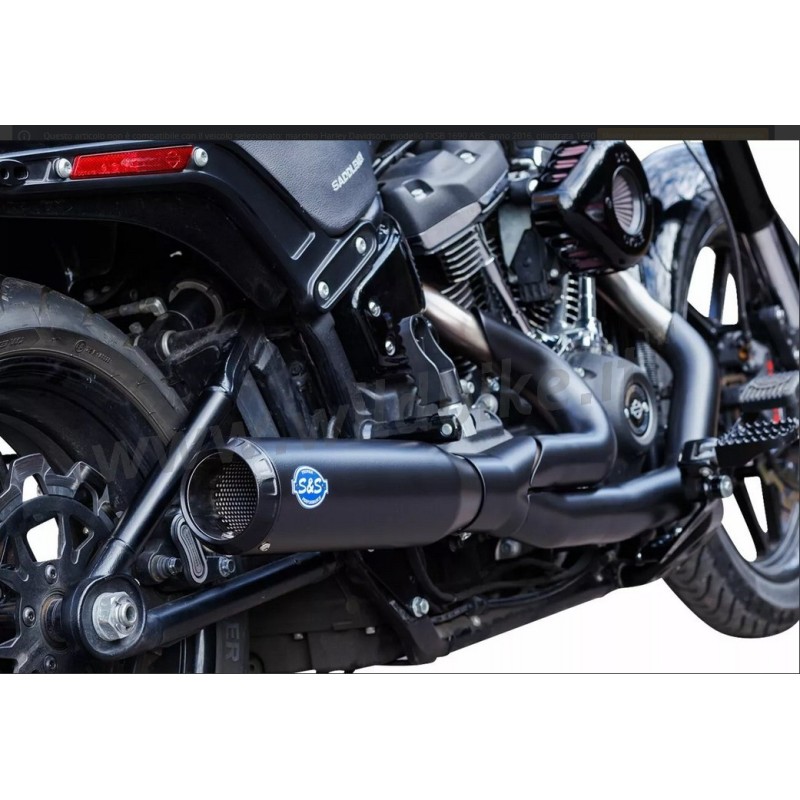 EXHAUST SYSTEM S&S RACE QUALIFIER 2-IN-1 BLACK HARLEY DAVIDSON SOFTAIL  2018-2024