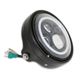 PHARES AVANT EMC LED EU APPROUVÉ 7" SUPERLIGHT ANGEL EYE POUR MOTOCYCLETTE